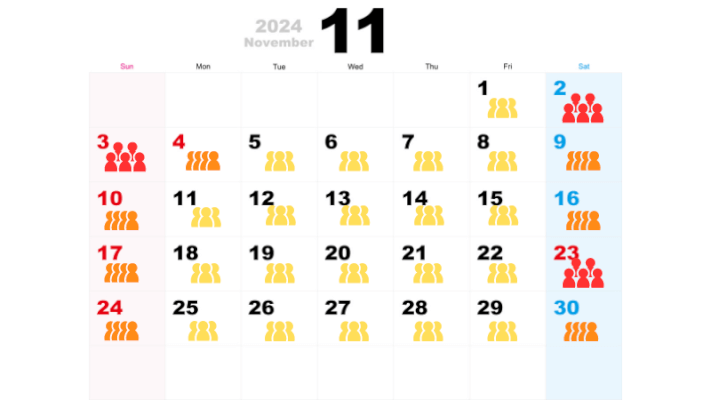 11月の混雑予想