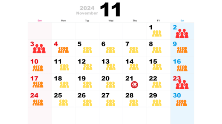 11月の混雑予想