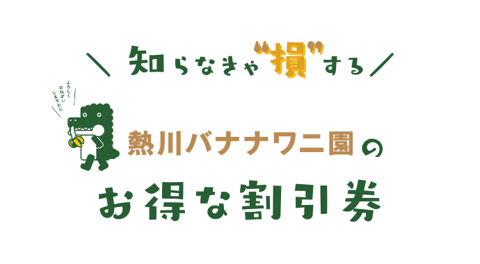 熱川バナナワニ園の割引券